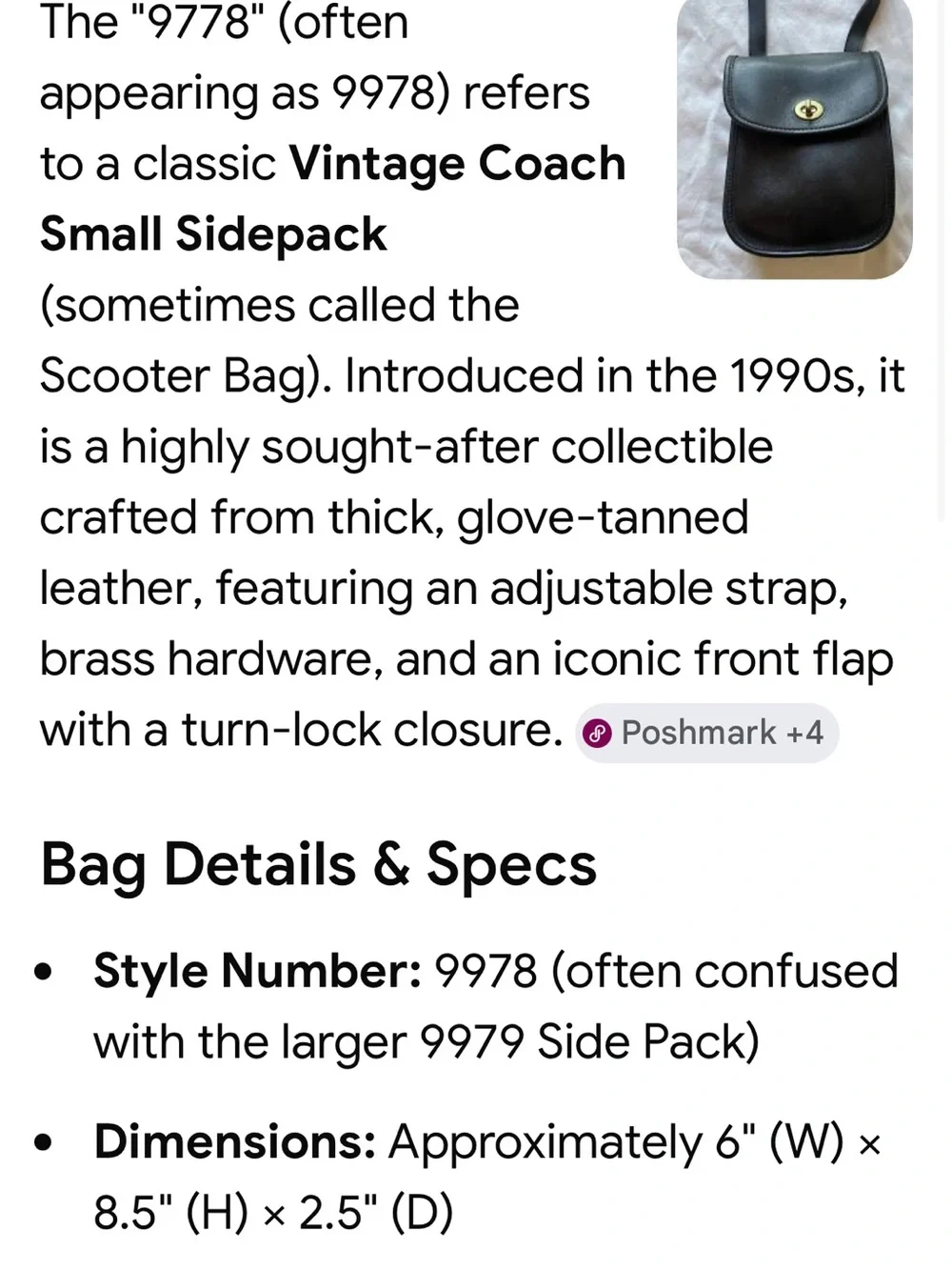 Coach Chestnut Brown Leather Crossbody with Gold Turnlock